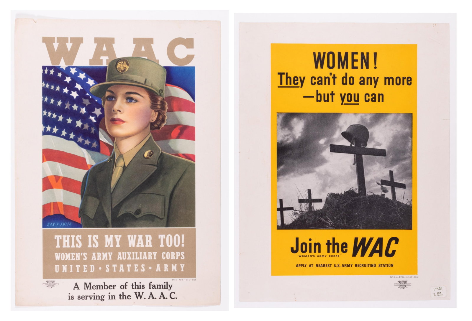 2 WWII WOMEN'S ARMY CORPS POSTERS (1 of 3)