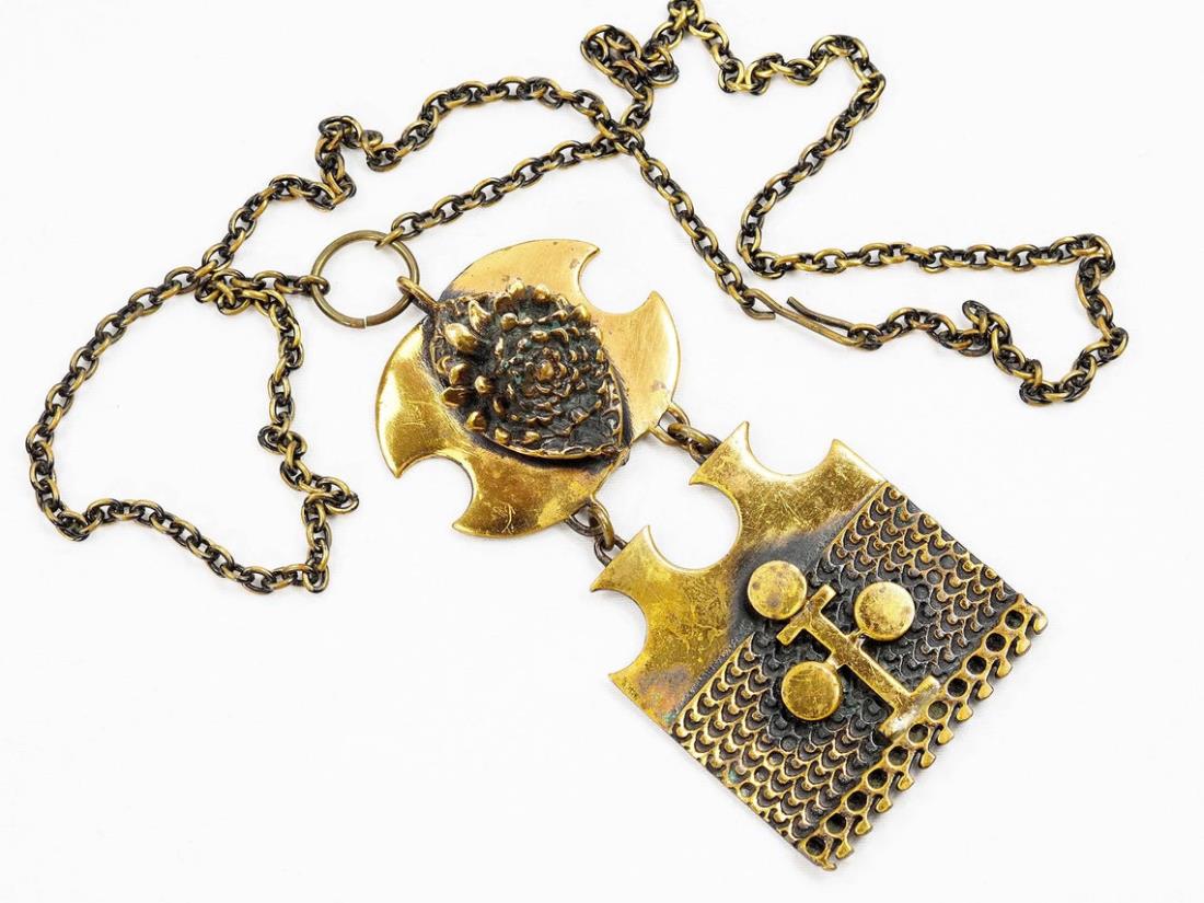 FINLAND MODERNIST BRONZE NECKLACE (1 of 6)