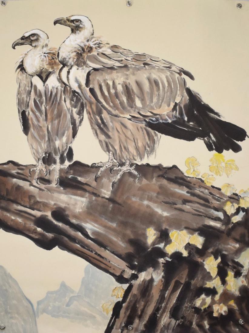 A PAINTING OF DOUBLE VULTURES, XU BEIHONG (1 of 9)