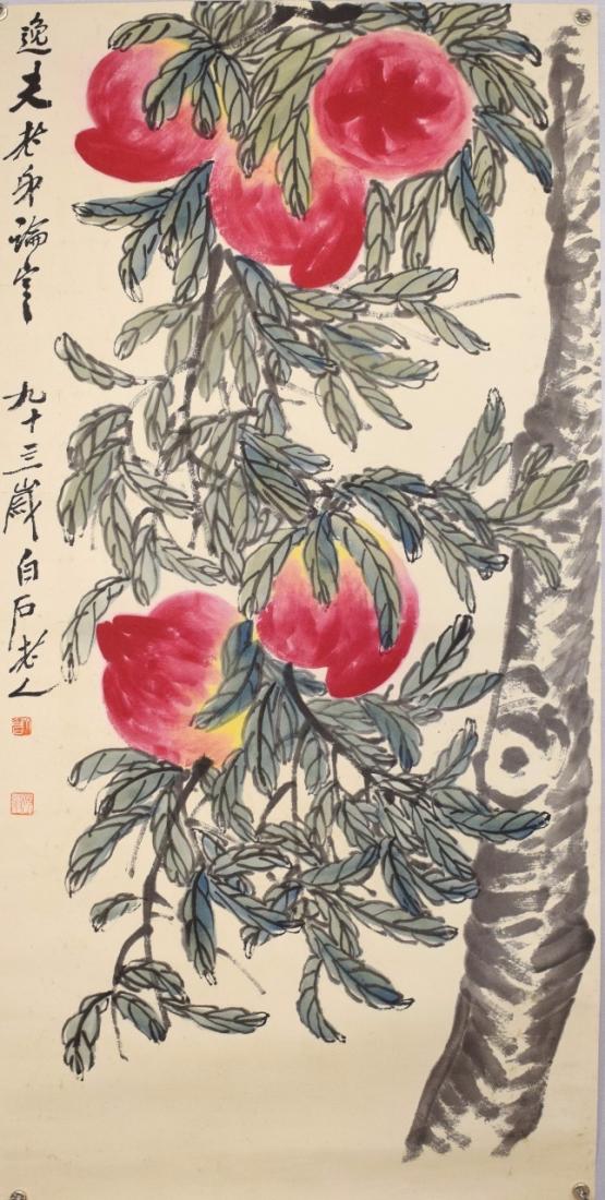 A PAINTING OF LONGEVITY PEACHES, QI BAISHI (1 of 9)