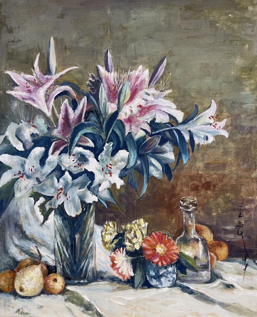 WATERCOLOR PAINTING OF FLOWERS, PAN YULIANG (1 of 5)