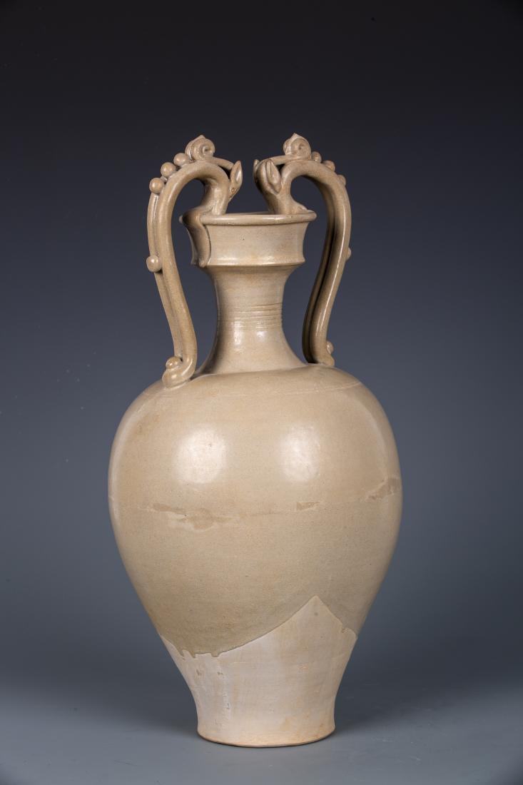 GONGXIAN WARE DOUBLE DRAGON HANDLE VASE (1 of 13)