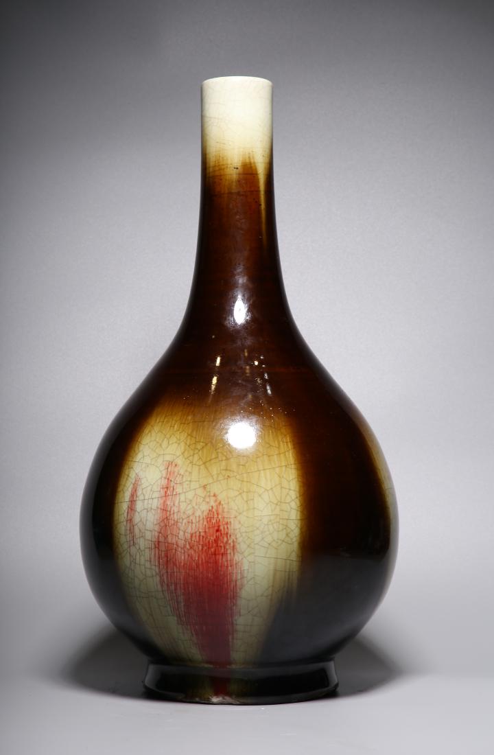 QING, FAMBE GLAZED BILE BOTTLE VASE (1 of 9)