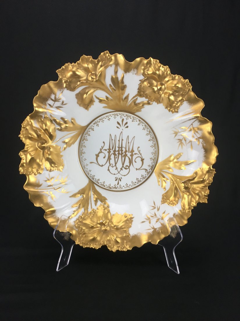 LARGE RS PRUSSIA FLORAL BOWL (1 of 3)