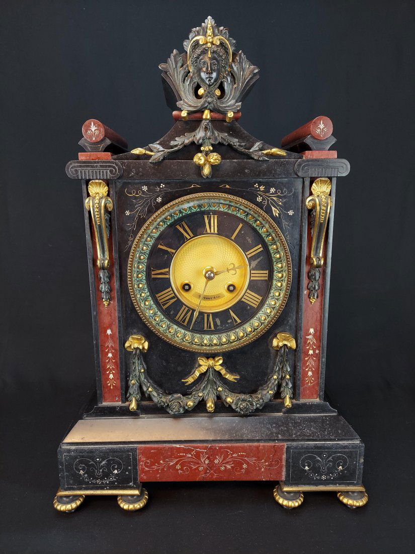 TIFFANY ITALIAN RENAISSANCE REVIVAL MANTEL CLOCK (1 of 6)