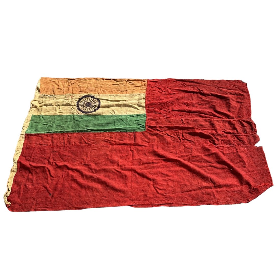 Vintage India Civil Ensign Flag - 61 Inch: Vintage India Civil Ensign Flag. Measures 61” x 40”. Some small tears and holes.