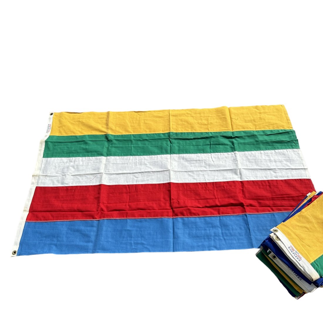 16 Vintage Defiance Nautical Flag Lot 5' x 3': Lot of 16 Defiance nautical flags. Measure 5â€™ x 3â€™. Several varieties with duplicates. Defiance label. Appear unused with some showing light soiling.