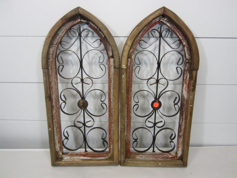 2- RED CHURCH WINDOW DECOR (1 of 4)