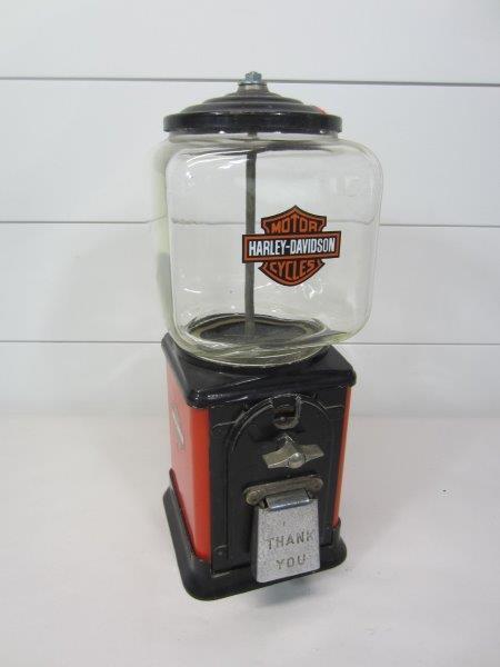 HARLEY DAVIDSON DECAL GLASS COIN-OP CANDY MACHINE (1 of 6)