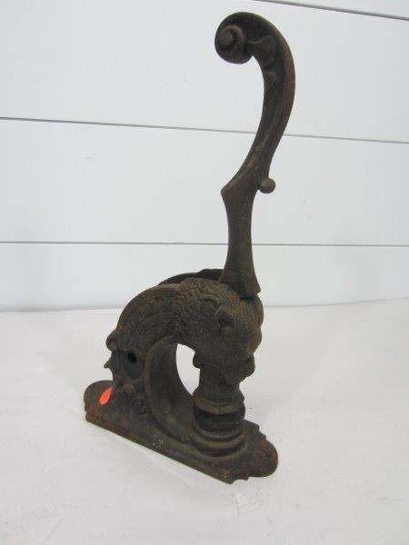 ANTIQUE CAST IRON LION HEAD SEAL STAMP-MORGAN CTY. OHIO (1 of 8)