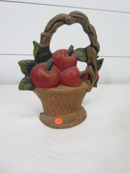 NEWER CAST IRON FRUIT BASKET DOORSTOP (1 of 4)