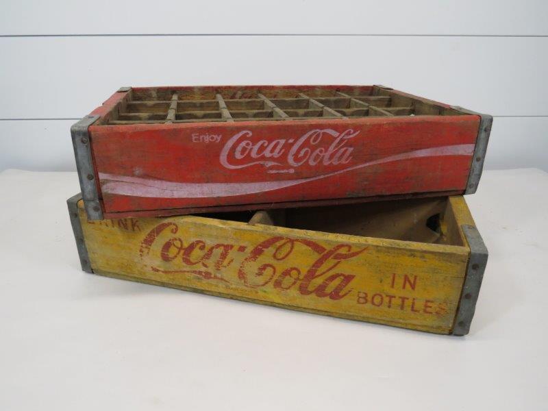 2 EARLY COCA-COLA WOOD CARRIER TRAYS (1 of 6)