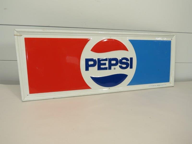 1974 Pepsi Single Sided Metal Sign (1 of 7)
