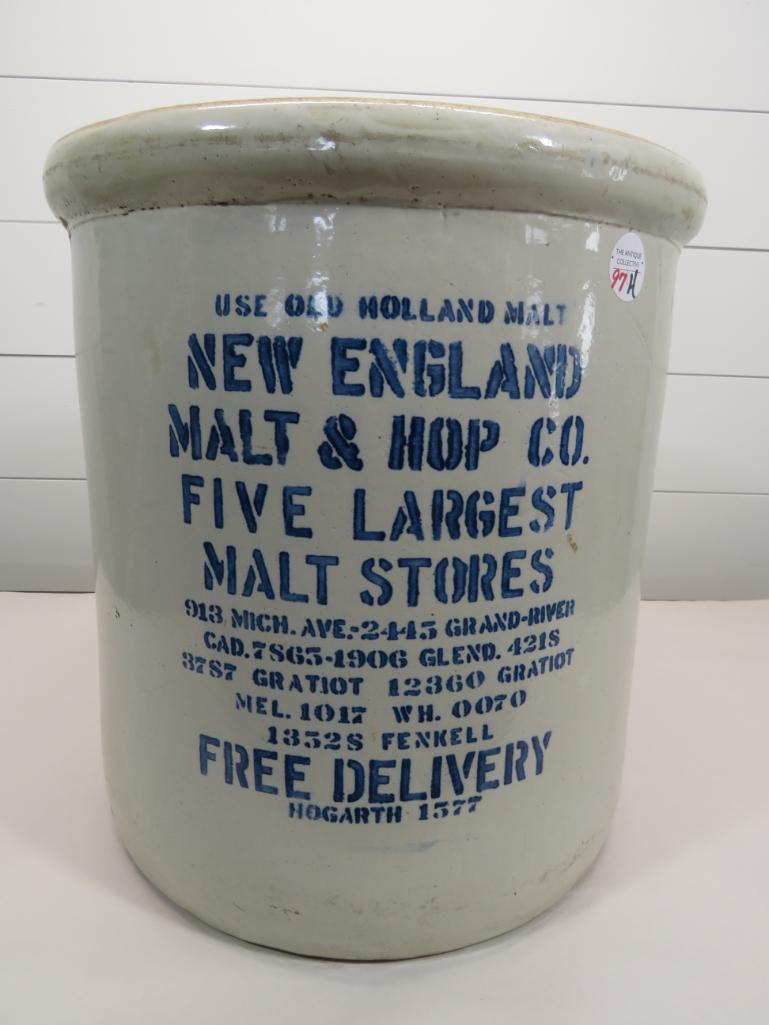 New England Malt & Hop Co.10 Gal. Glazed Crock (1 of 6)