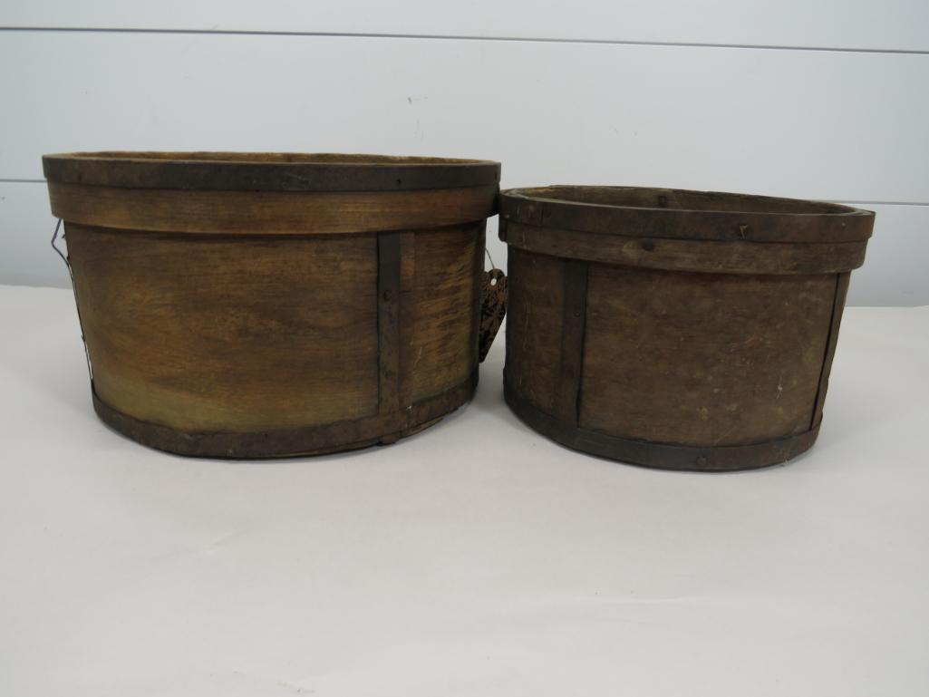 Pair of Early Bent Wood Grain Measures (1 of 10)