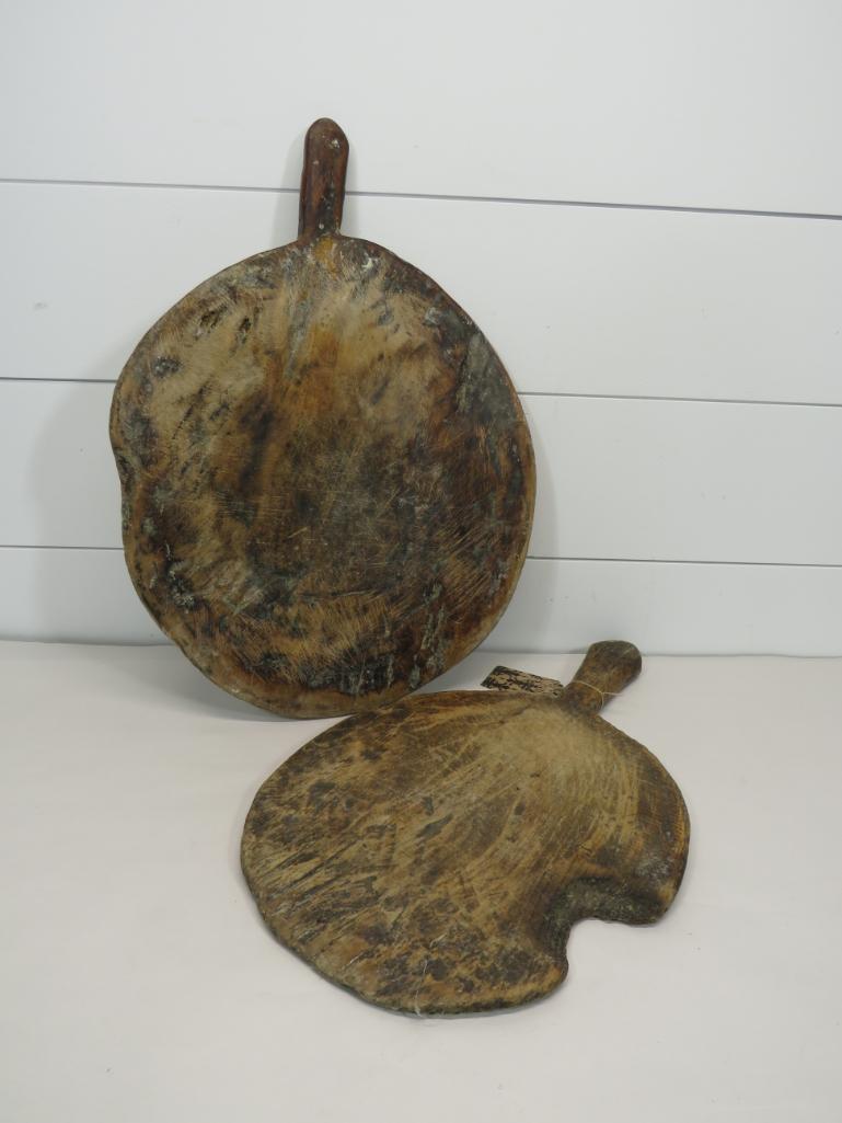 Pair of Early Wooden Cheese Boards (1 of 11)