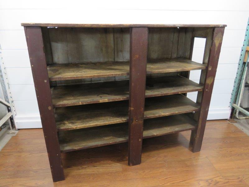 Primitive Open Front 4 Shelf Cupboard (1 of 10)