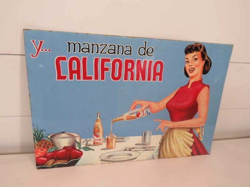 Manzana De California Fruit Drink Tin Sign (1 of 6)