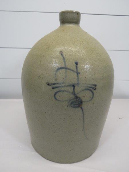 Salt Glazed 4 Gal Bee Sting Ovoid Stoneware Jug (1 of 8)