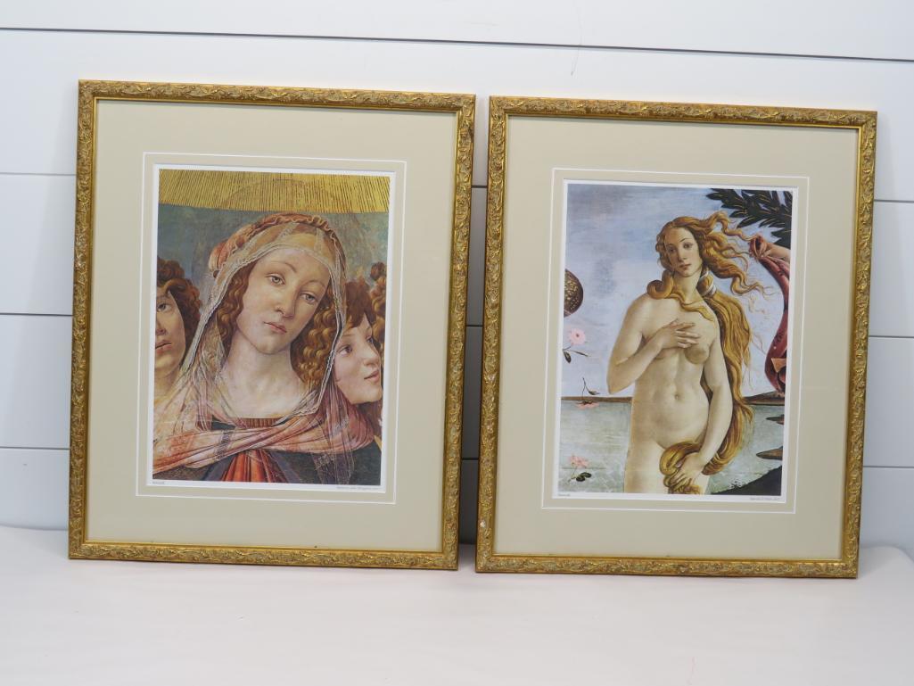 Pair of Framed Boticelli Prints (1 of 8)