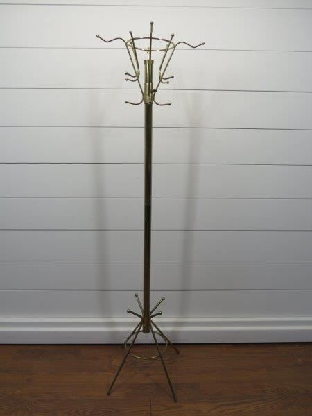 Mid Century Five Arm Brass Hall Tree (1 of 6)