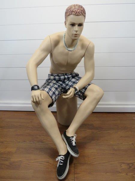 Full Size Sitting Male Mannequin with Molded Hair and (1 of 12)