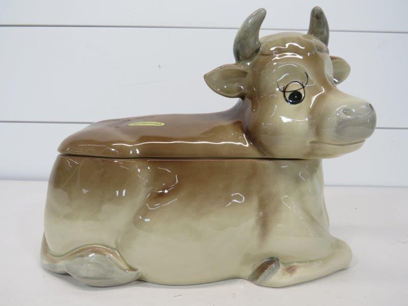 Rare  Otagiri Brown Cow Cookie Jar NIB (1 of 10)