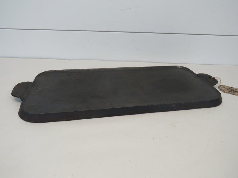 Griswold Large Slant Logo "A" Griddle: Very clean, as shown in photos, and sits flush. 19" x 8 1/2" 