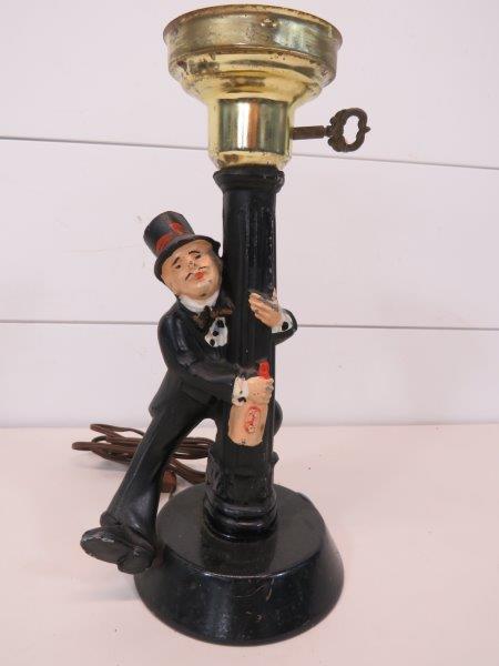 Retro Naughty Drunken Man Hobo Bar Lamp (No Shade) (1 of 11)