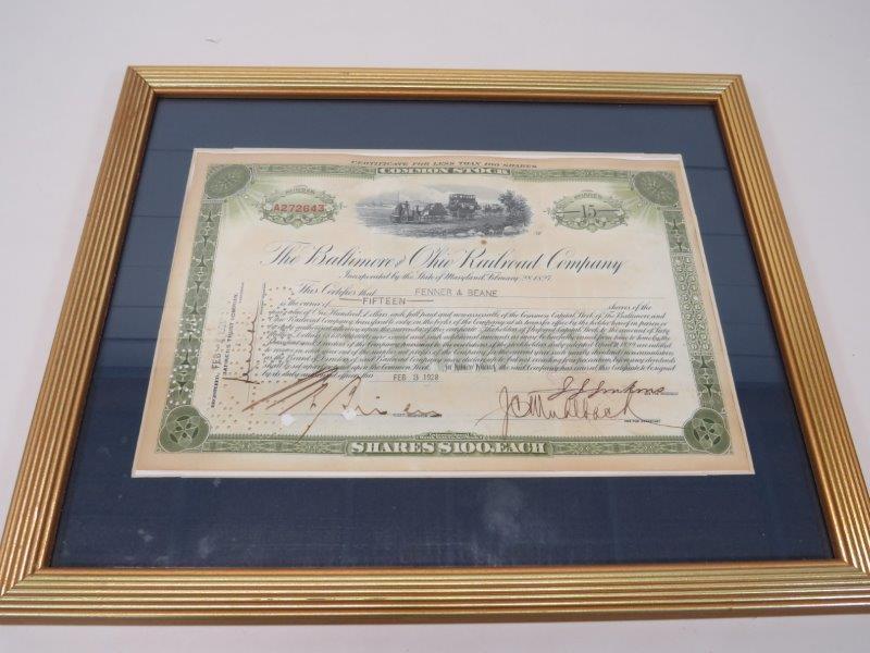 1928 Genuine Baltimore & Ohio Railroad B&O RR Stock (1 of 7)