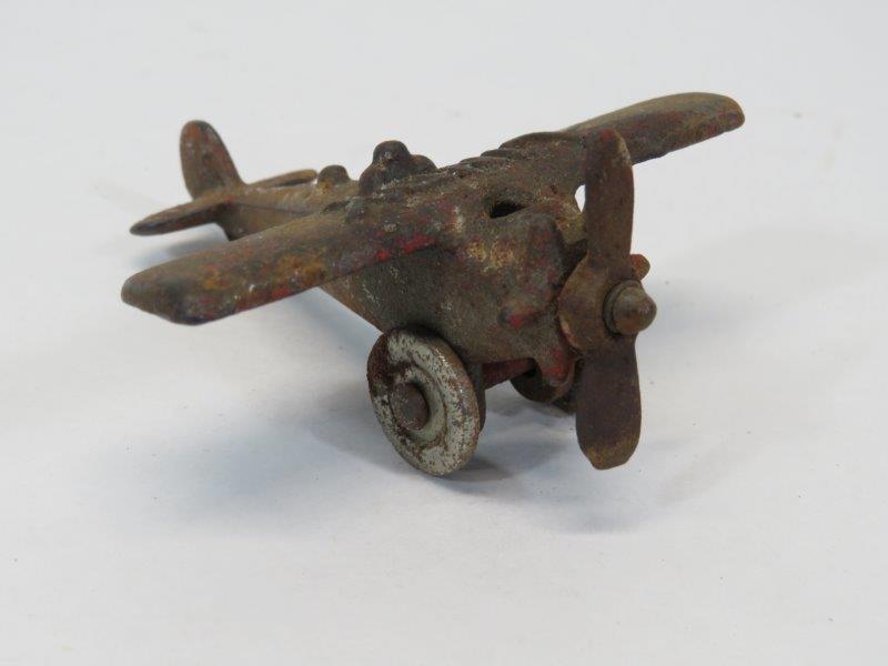 Antique Hubley Cast Iron Lindy Airplane (1 of 7)