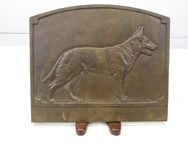 Bronze German Shepherd Association Relief Plaque Marked (1 of 7)