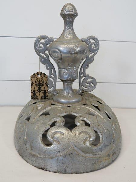 Ornate Nickel-Plated Cast Iron Architectural Stove Top (1 of 13)
