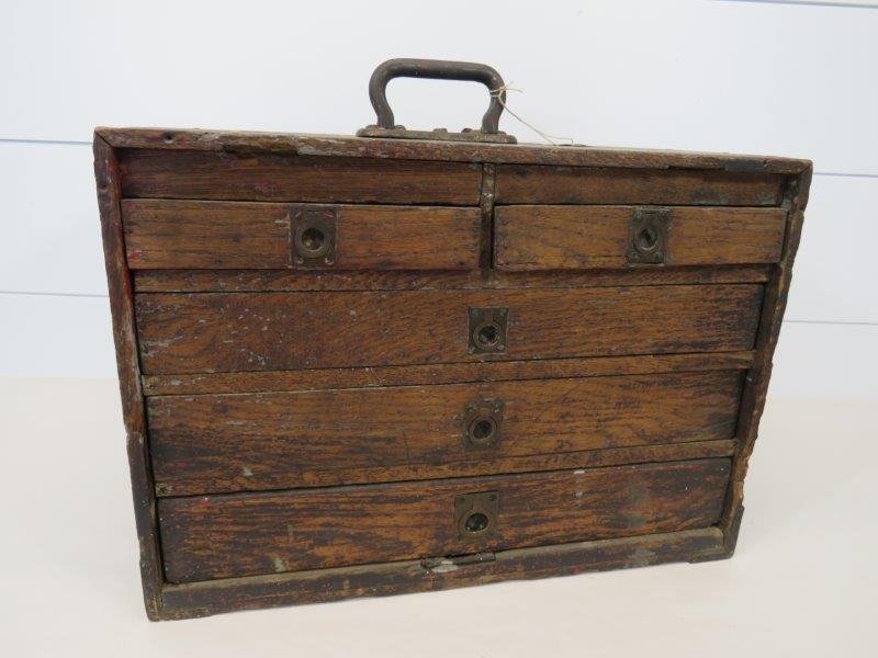 Early Wood 5 - Drawer Machinist Chest (1 of 17)