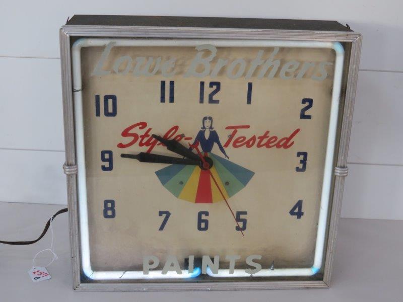 Lowe Brothers Style Tested Paints Neon Clock (1 of 13)