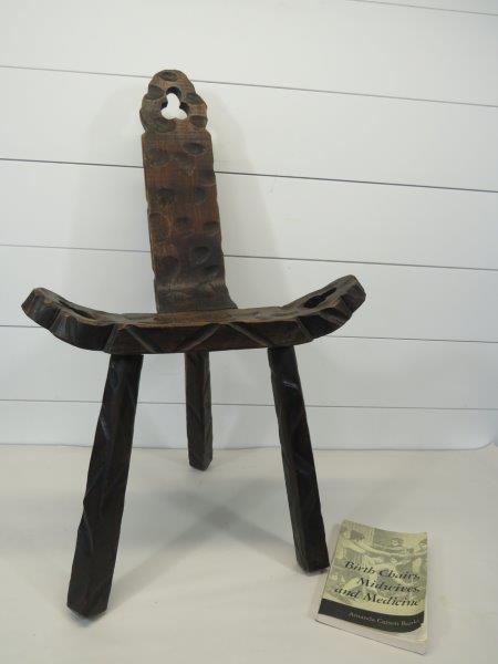 1800's Hand Carved Birthing Stool (1 of 19)
