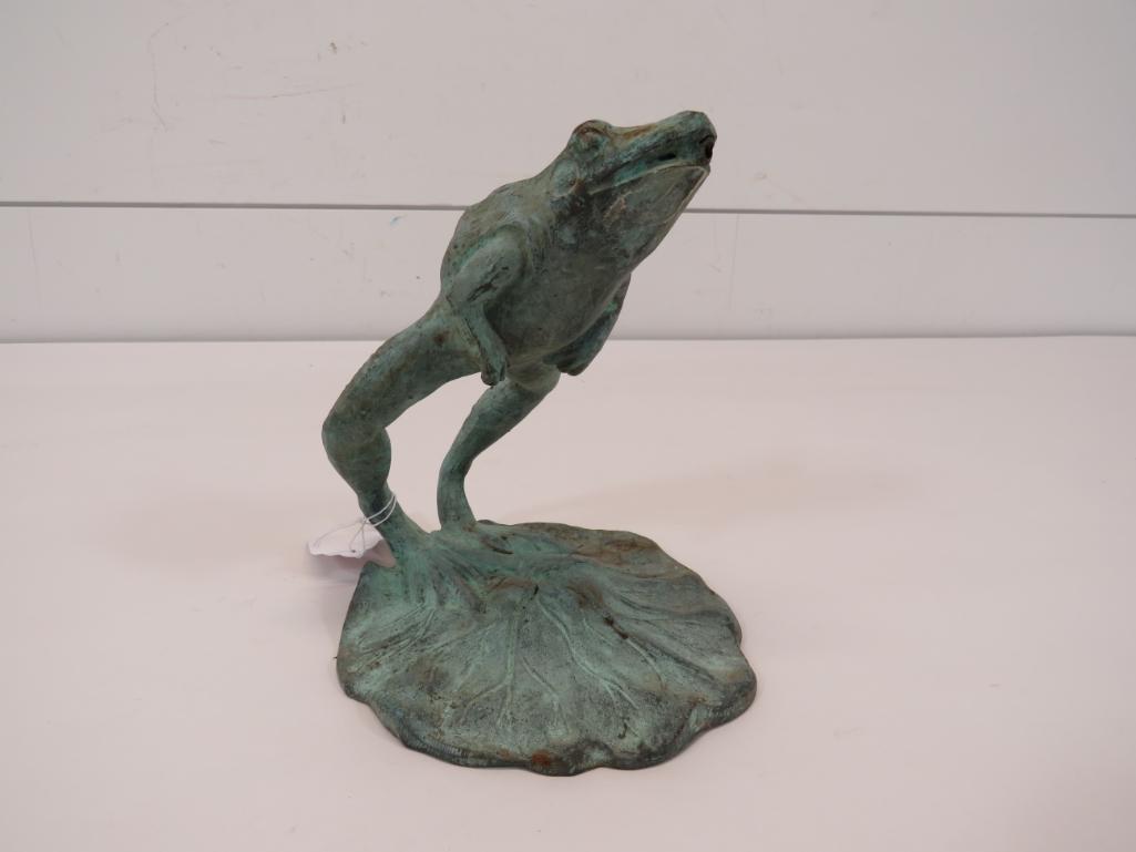 Brass or Bronze Frog Water Fountain Feature (1 of 9)