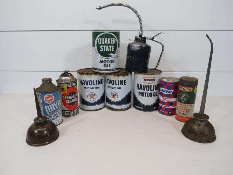 Texaco, Quaker State Oil Cans & Oilers (10) (1 of 8)