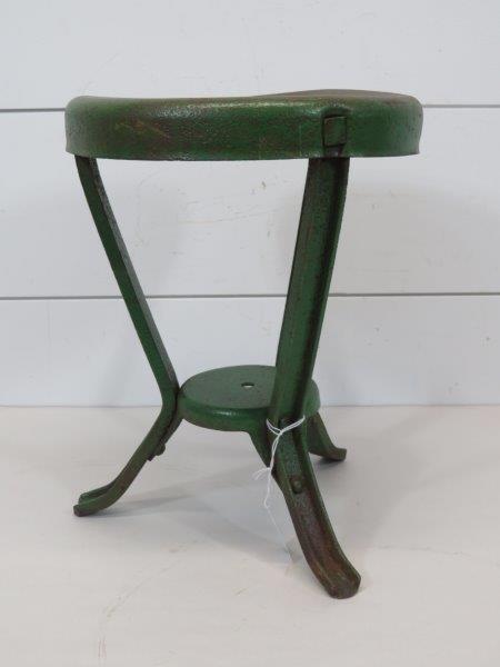 Antique American Country Painted Farm Stool (1 of 7)