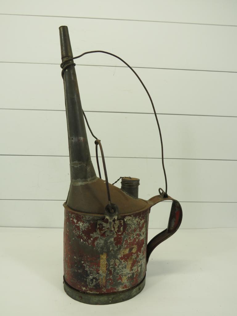 Vintage Galvanized Railroad Style Kerosene or Water Can (1 of 12)