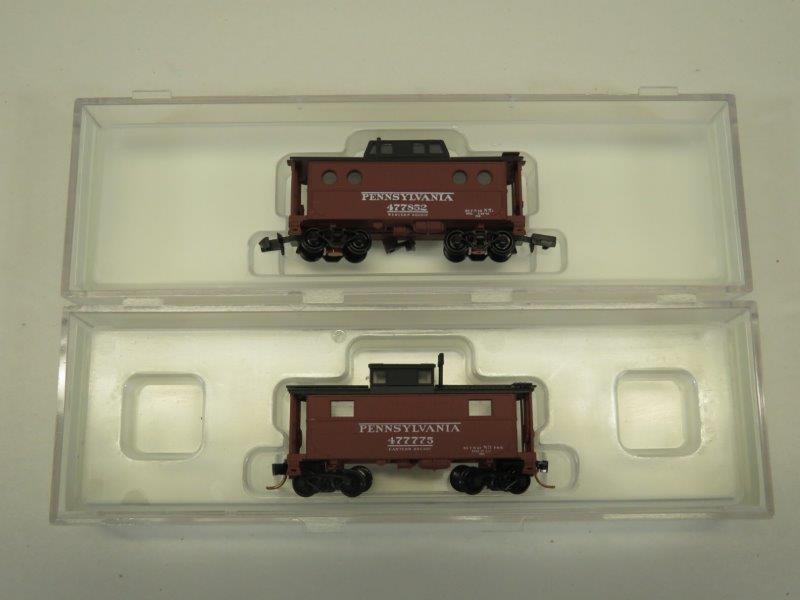 Bowser N Scale Pennsylvania Cabooses (2): In original packaging. 3" L 