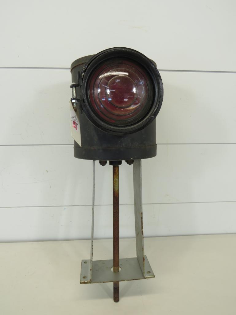 Caboose Cupola Marker Rotator Lamp: Rotates 3 colors and clear from inside caboose. No chips, cracks or breaks to any lens. Does show surface rusting with nicks and scratches. 20 3/4" H 