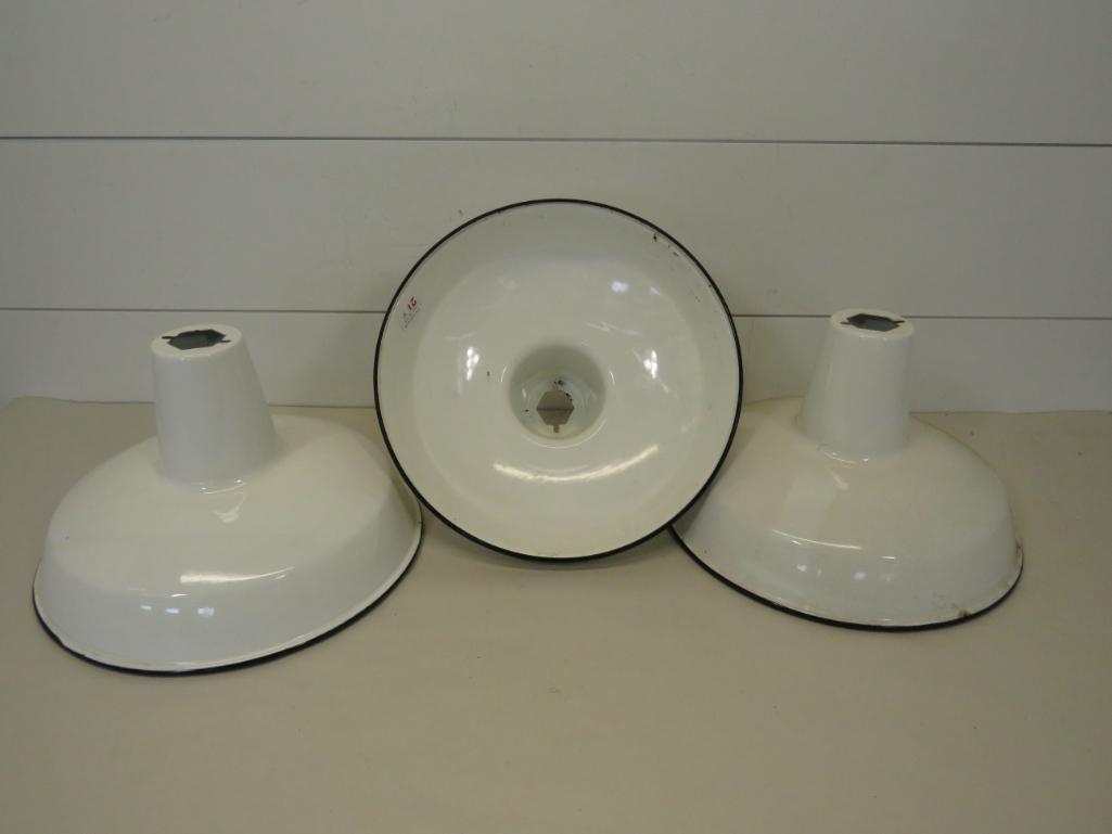 Porcelain Service Station Light Shades (3) (1 of 5)