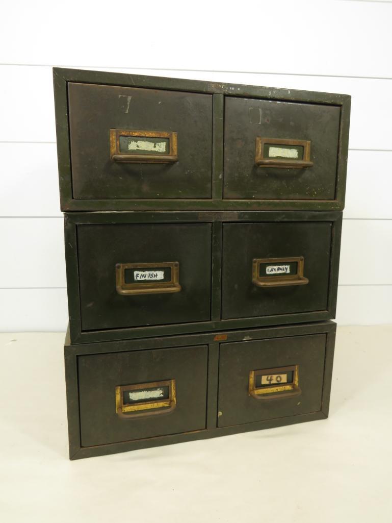 Art Steel Co. Metal Stacking File Drawers (3) (1 of 9)