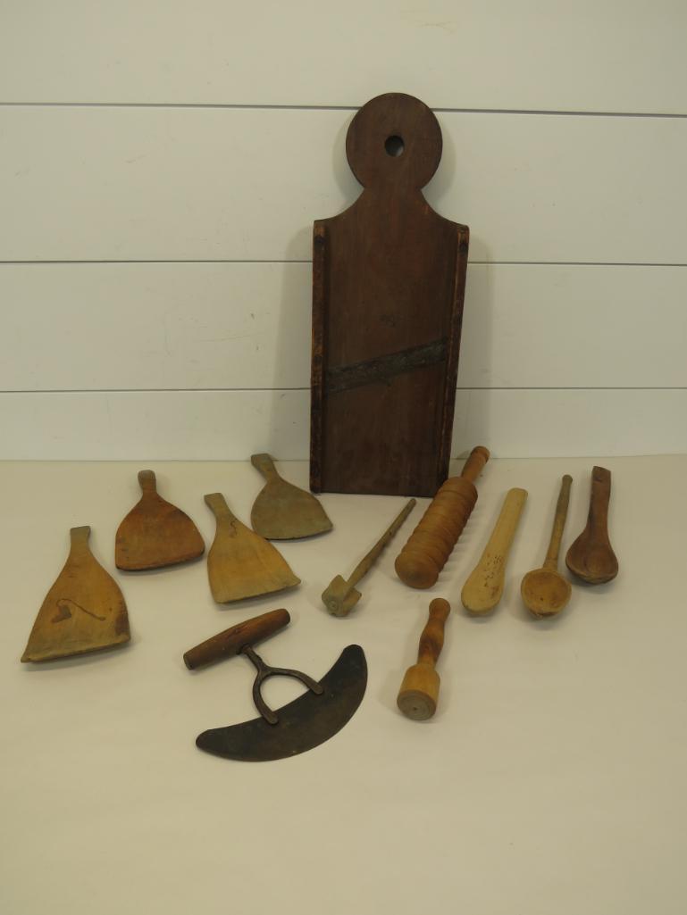 Primitive Wooden Kitchen Ware Lot (1 of 11)
