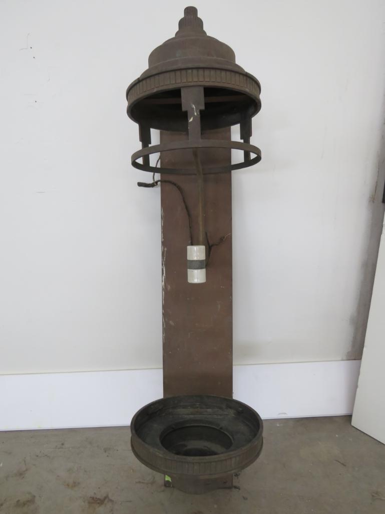 Antique Brass Wall Mounted Electric Light Fixture (1 of 10)