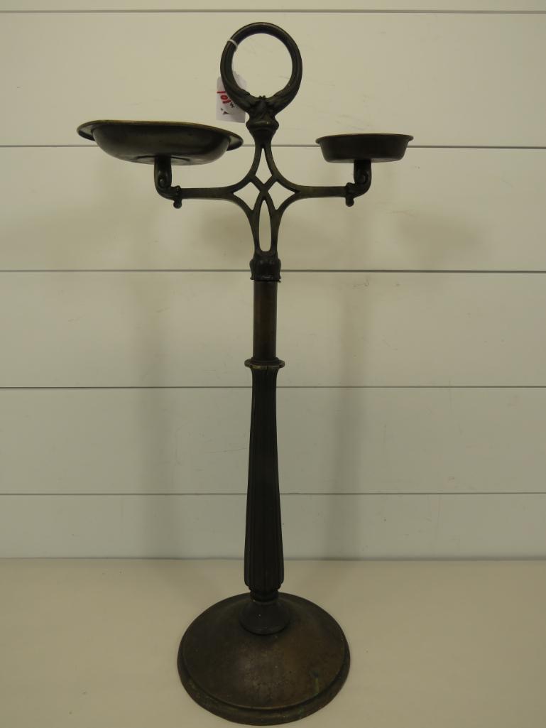 Vintage Bradley & Hubbard Brass and Iron Ashtray Stand (1 of 17)