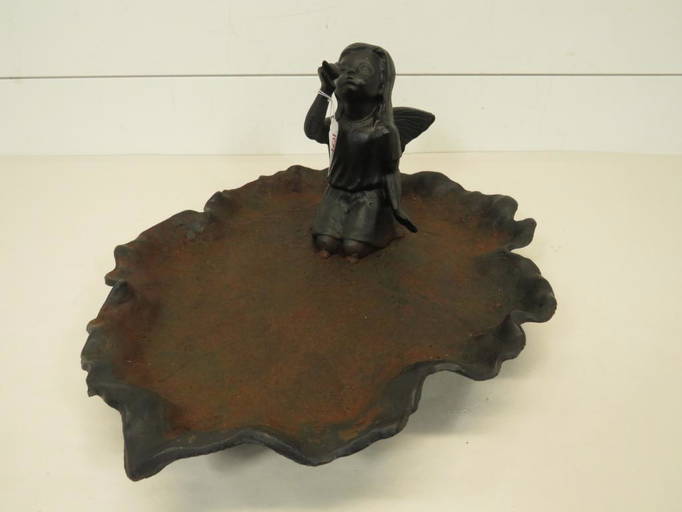 Vintage Cast Iron Bird Bath Topper