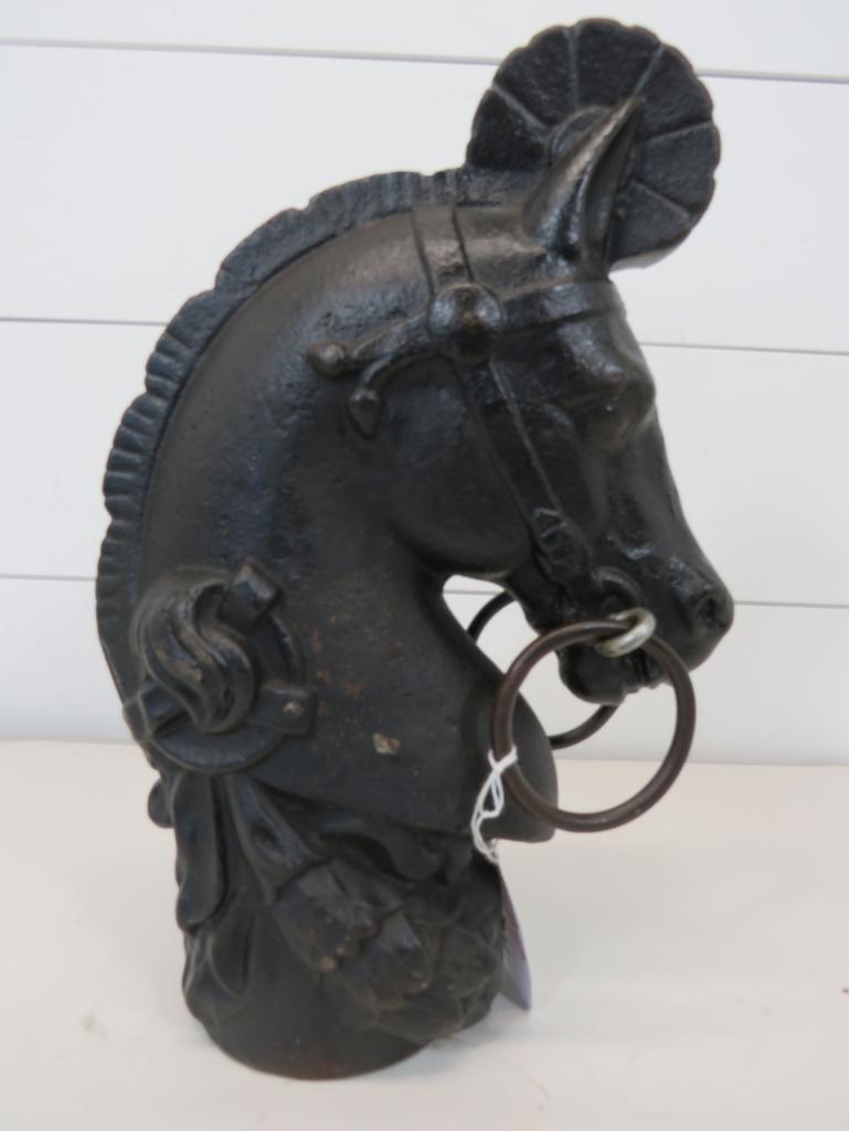 Single Cast Iron Horse Head Hitching Post Topper (1 of 12)