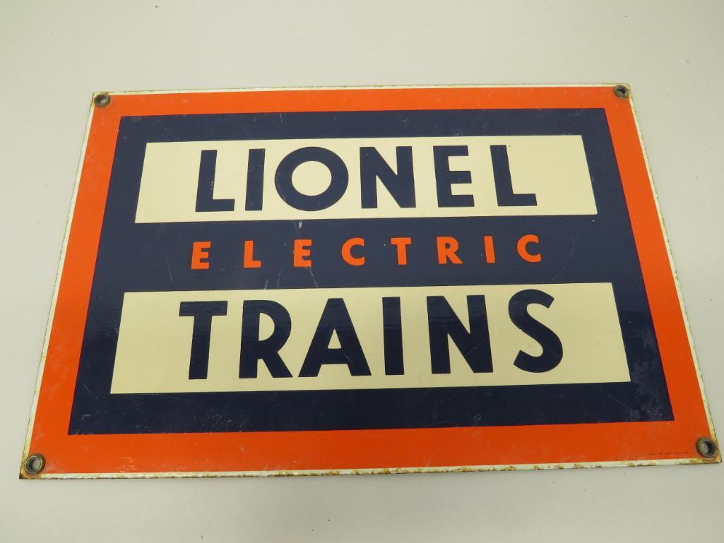 SS Porcelain Lionel Electric Trains Sign (1 of 5)